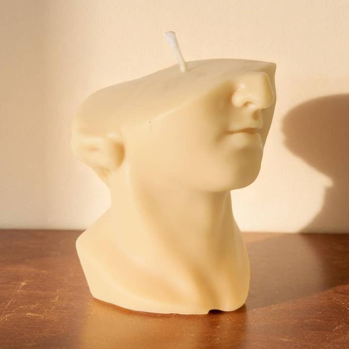 Énorme Bougie Demi-Visage David pour la vente par Agaboo Candle