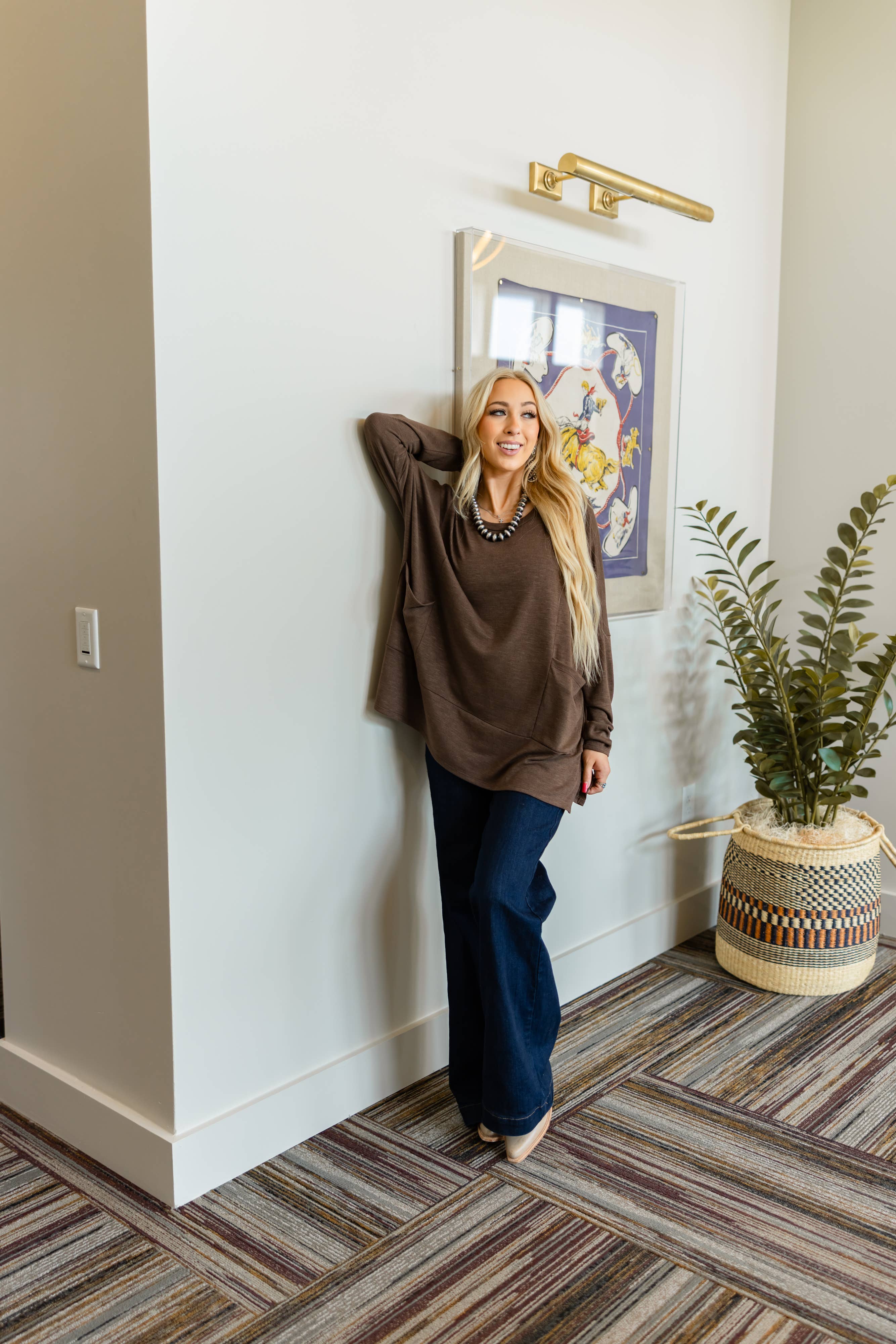 Dear Scarlett - Wholesale Tunic - Women's - Casual Cotton Long Sleeve Top14