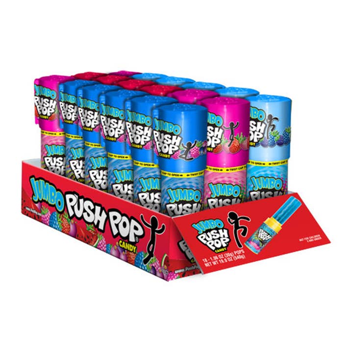 I Got Your Candy – wholesale Lollipop – Bazooka Push Pop Jumbo 1.6oz - 18ct