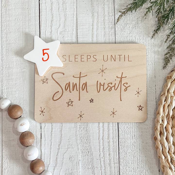 By His Saving Grace, LLC - Wholesale Christmas Decoration - Sleeps Until Santa Visits Countdown Sign2