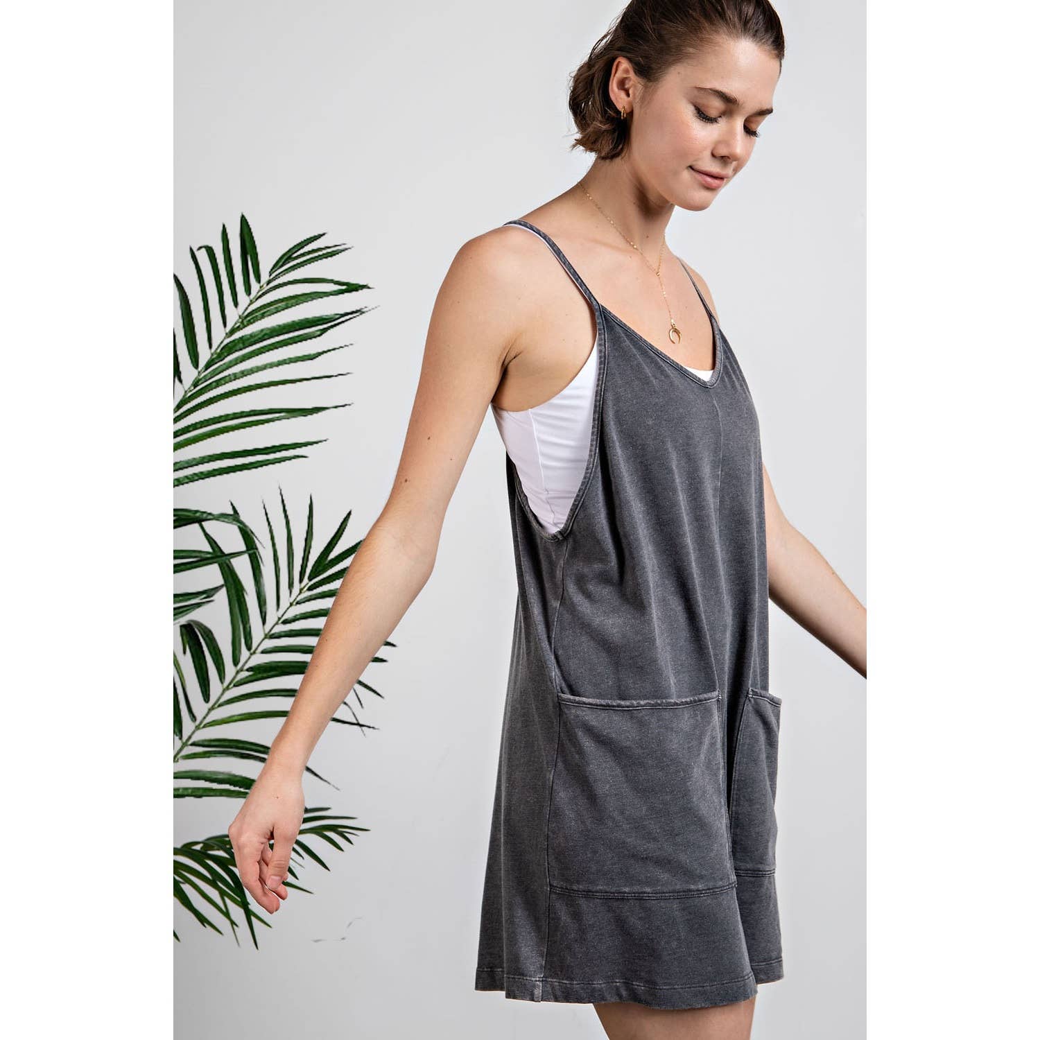 Rae Mode - Wholesale Romper - Women's - MINERAL WASHED COTTON POLY ROMPER20