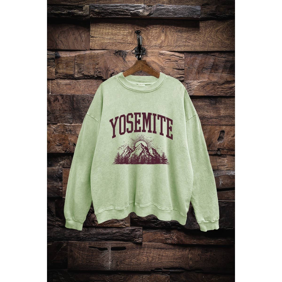 VINTAGE POINT USA - Wholesale Graphic Sweatshirt - Women's - SWD385-V8518 YOSEMITE MOUNTAIN GRAPHIC MINERAL SWEATSHIRT6