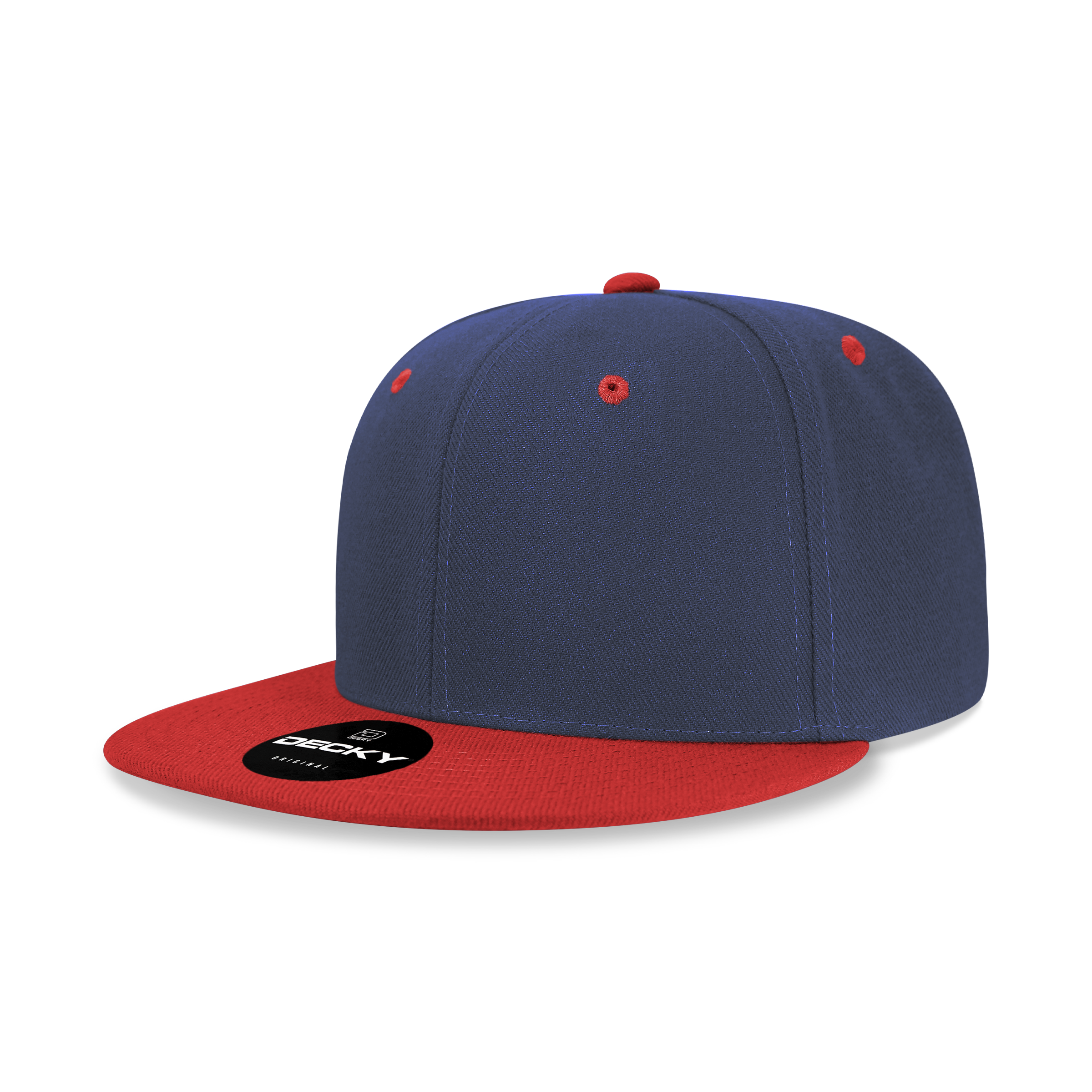 The Park Wholesale - Wholesale Flat Brim Cap - Men's - Decky 6020 - High Profile 6 Panel Snapback, Flat Bill Hat - 602025