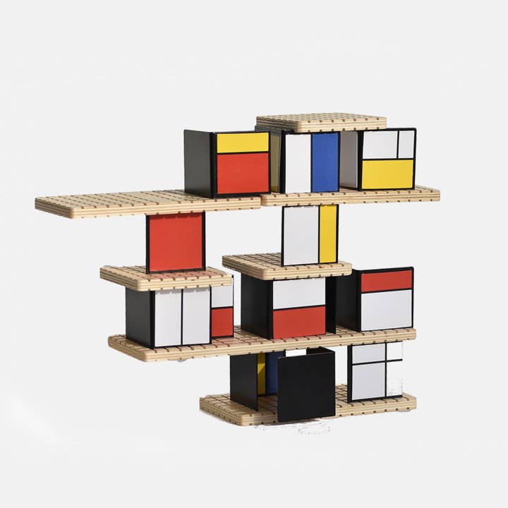 Set di giocattoli per la costruzione di case - Mondrian & Neoplasticism Art per la vendita all'ingrosso da parte di Beamalevich