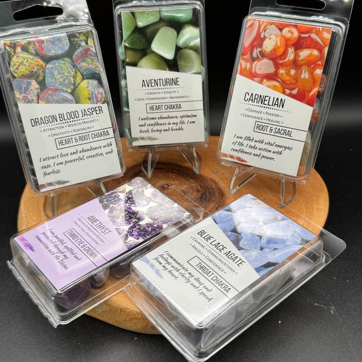 STÄNG UT 5 set med trumlade stenar med informationskort G921M för wholesale av The 7 Directions