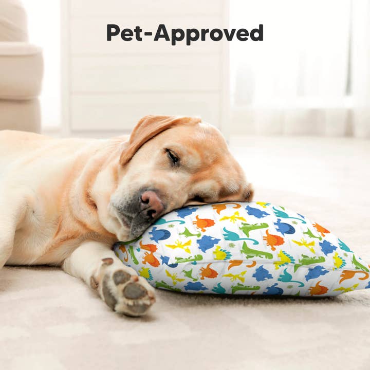 Dino feliz Almohada para niños pequeños de 13 x 18 pulgadas con funda de almohada de venta al por mayor en Faire7