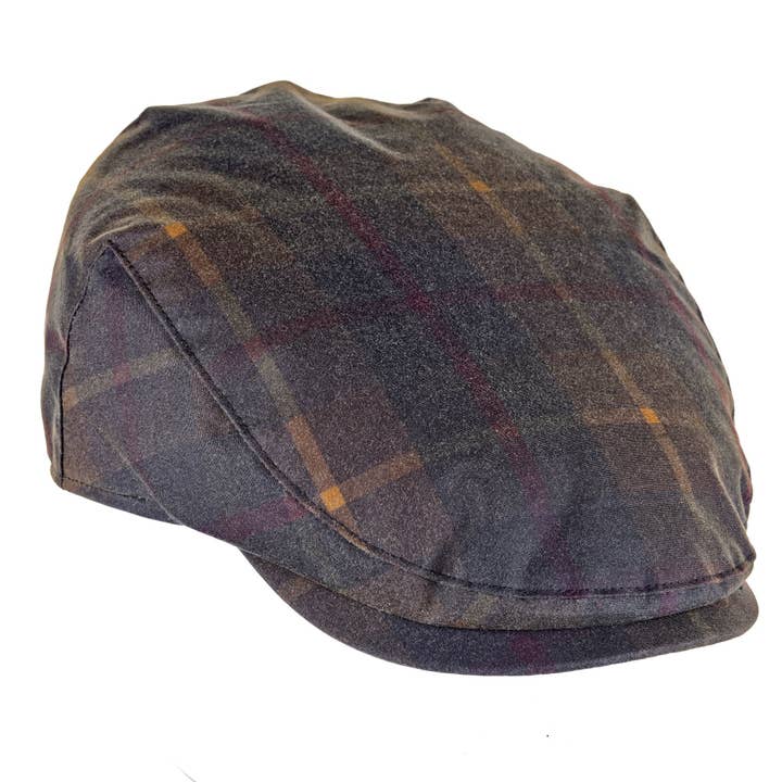Heather Hats & Accessories - Wholesale Flatcap - Men's - ZH183 Charles Tartan Wax Flat Cap