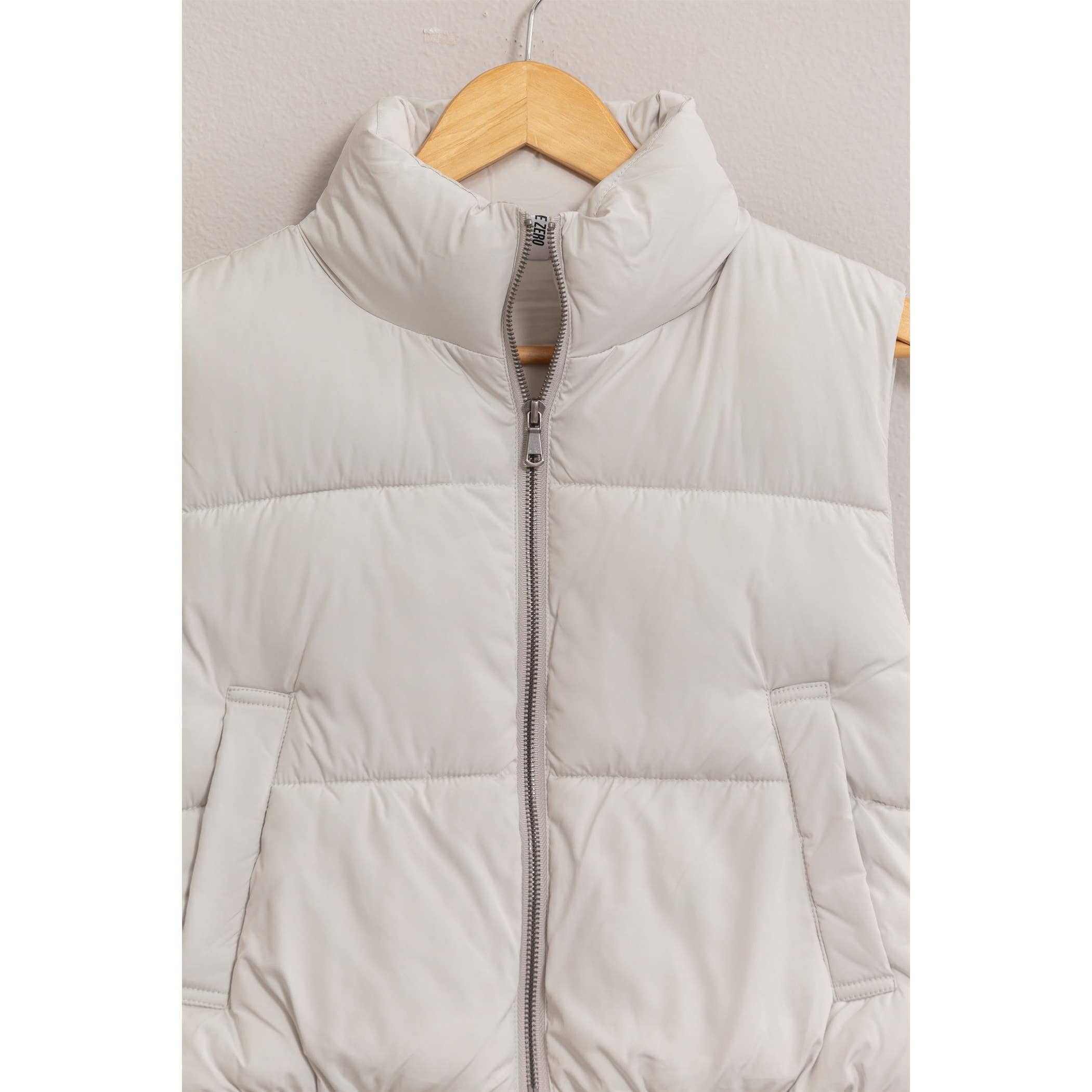 Double Zero - Vente Veste sans manches – femme - Gilet rembourré court à fermeture éclair5