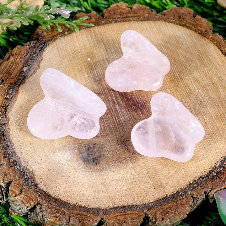 Rose Quartz Mini Butterfly - Rose Quartz Animals for wholesale by Natures Artifacts Inc
