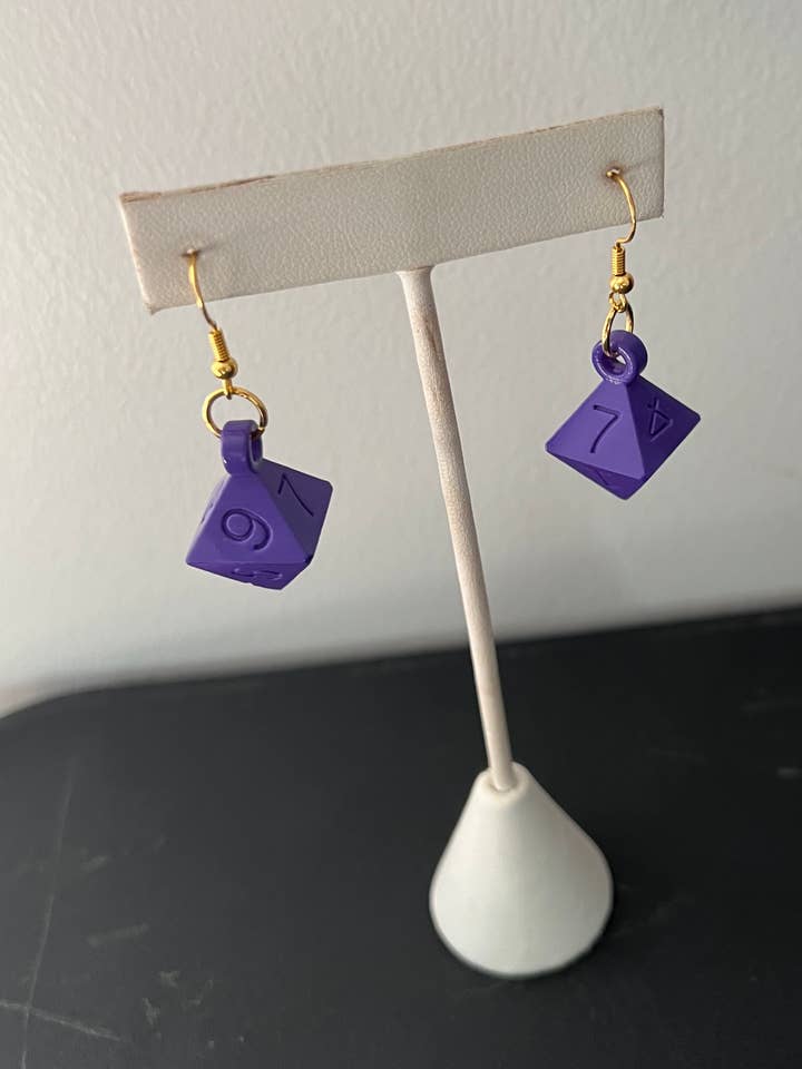 D8 Dice, Brincos de Dados 3D, Brincos de Dados, Loja de Jogos por atacado de Elby Designs