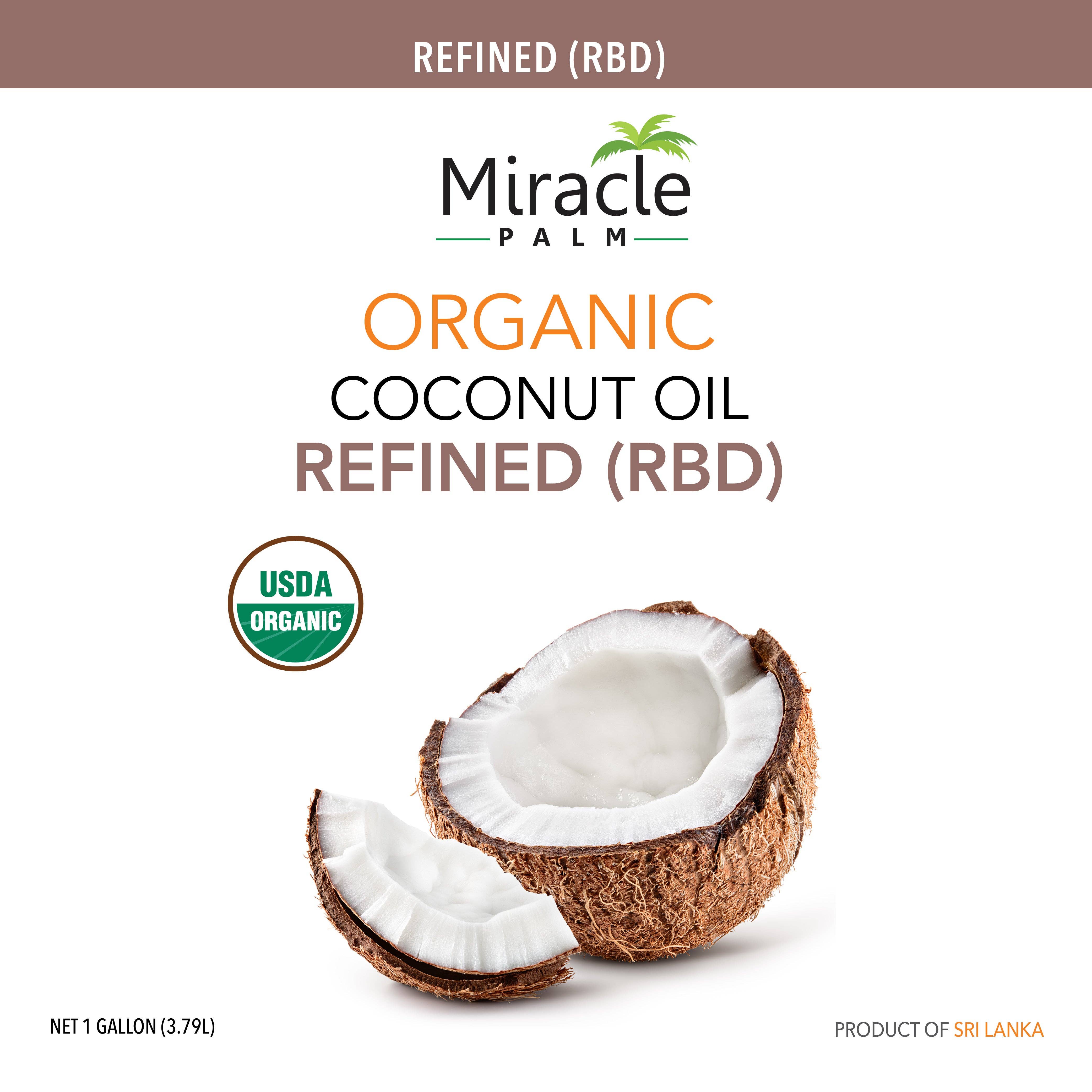 Miracle Palm - Wholesale Cooking Oil - Organic RBD Coconut Oil (1 Gallon) - Tasteless3