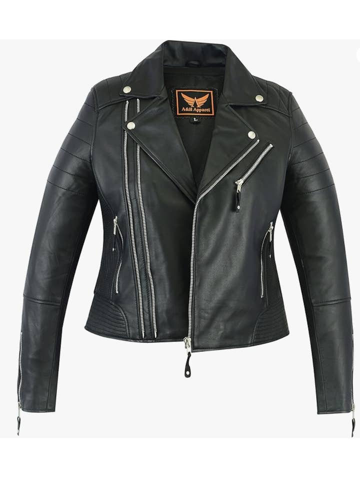 Tackfield - Wholesale Leather Jacket - Women's - Women Motorcycle Genuine Sheep Lightweight Leather JacketÂ