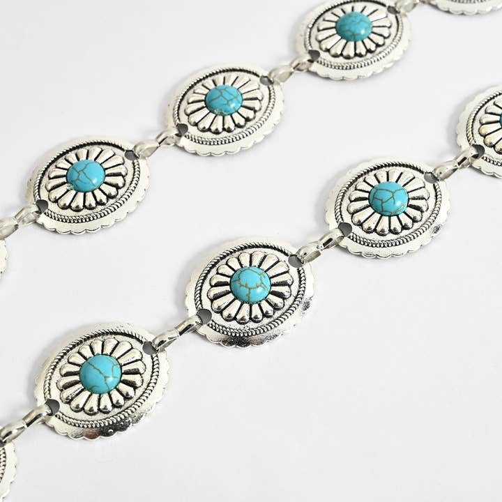 Little Trendy - Wholesale Belt - Women's - Western Concho Chain Belt