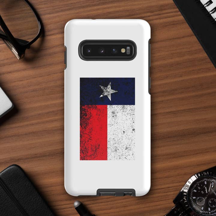Capa resistente para Samsung® com bandeira do Texas desgastada por atacado de Mixed Texan Store