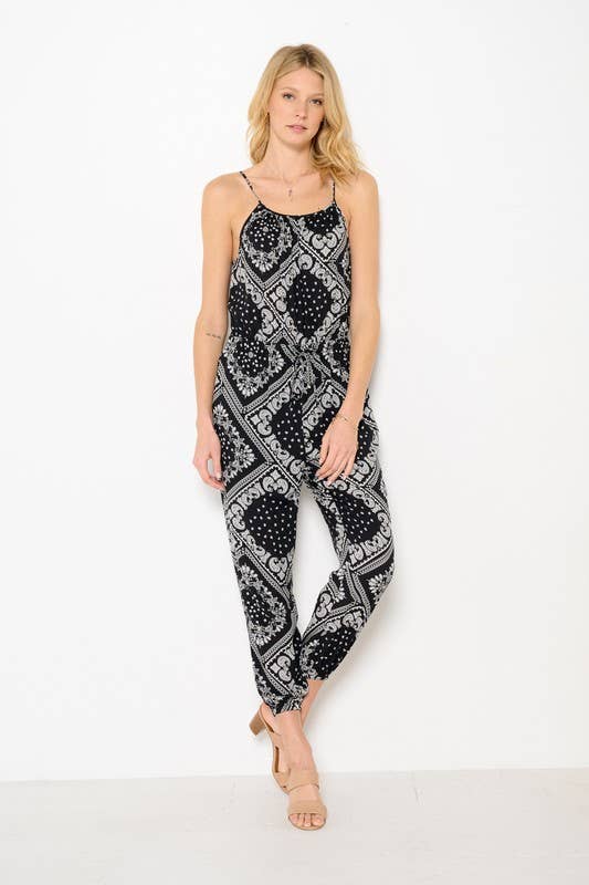 Schwarz Bandara-Overall mit Kordelzug - 26484R für den Großhandel auf Faire