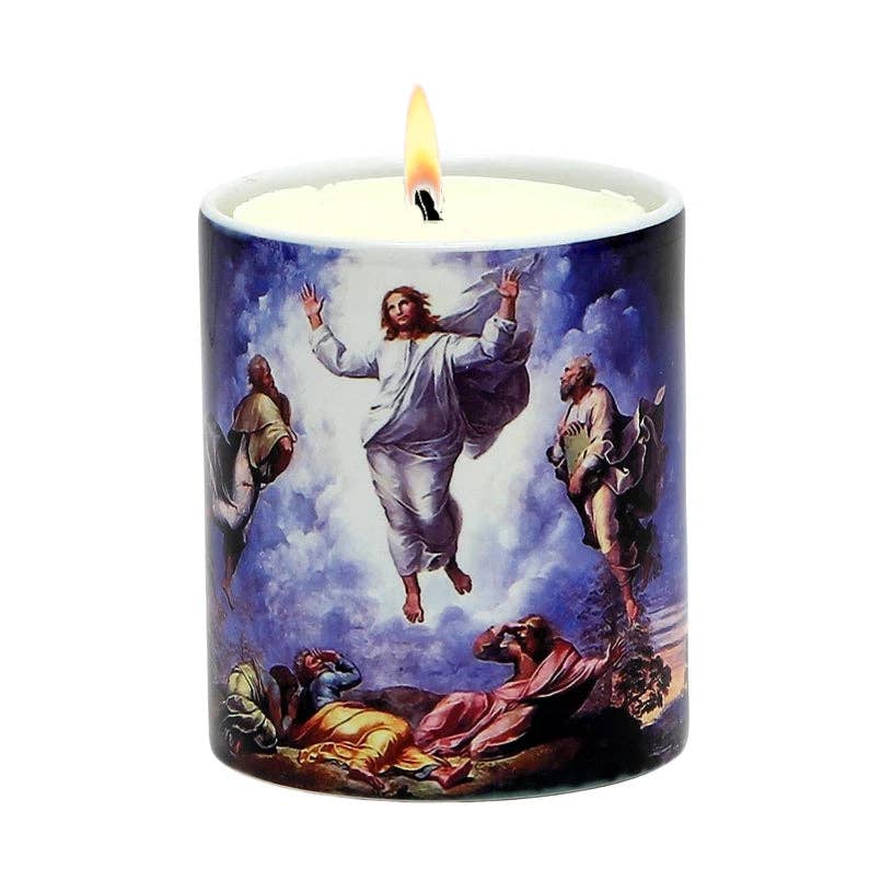 SublimArt - Wholesale Jar/filled candle - CHRISTIAN CANDLES: Prayer Candle - Porcelain Soy Wax Candle - The Ascension0