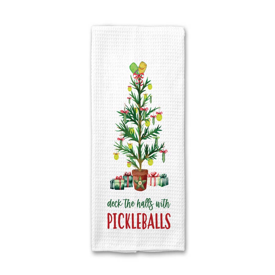 Always Play Pickleball Towel Funny Kitchen Decor Tennis Gift