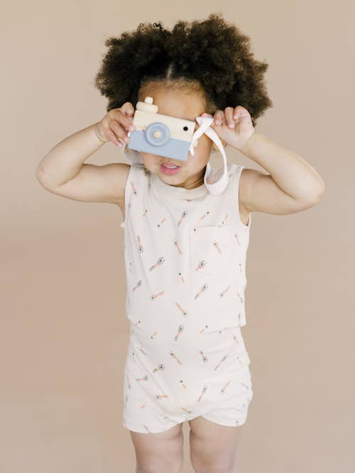 Simmare Shorty Baby Sparkare, Retro Baby, Pocket Onesie för wholesale av Polished Prints