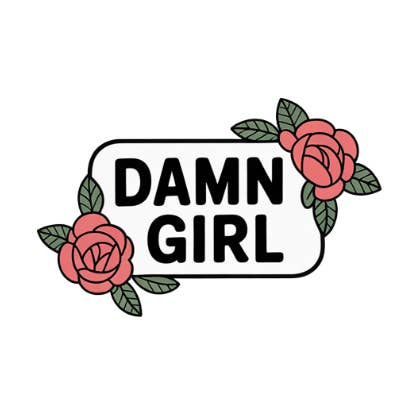 DAMN GIRL STICKER for wholesale by Stickerlishious