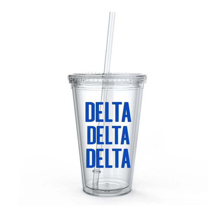 Golden Sol Collective - Wholesale Insulated Mug/Tumbler - Delta Delta Delta Sorority Tumbler Cup, Water Bottle