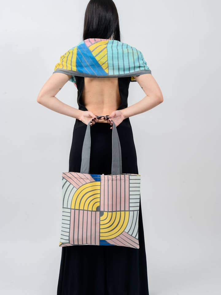 Chromatic Orbit Tote Bag for wholesale by KORES ACCESSORIES