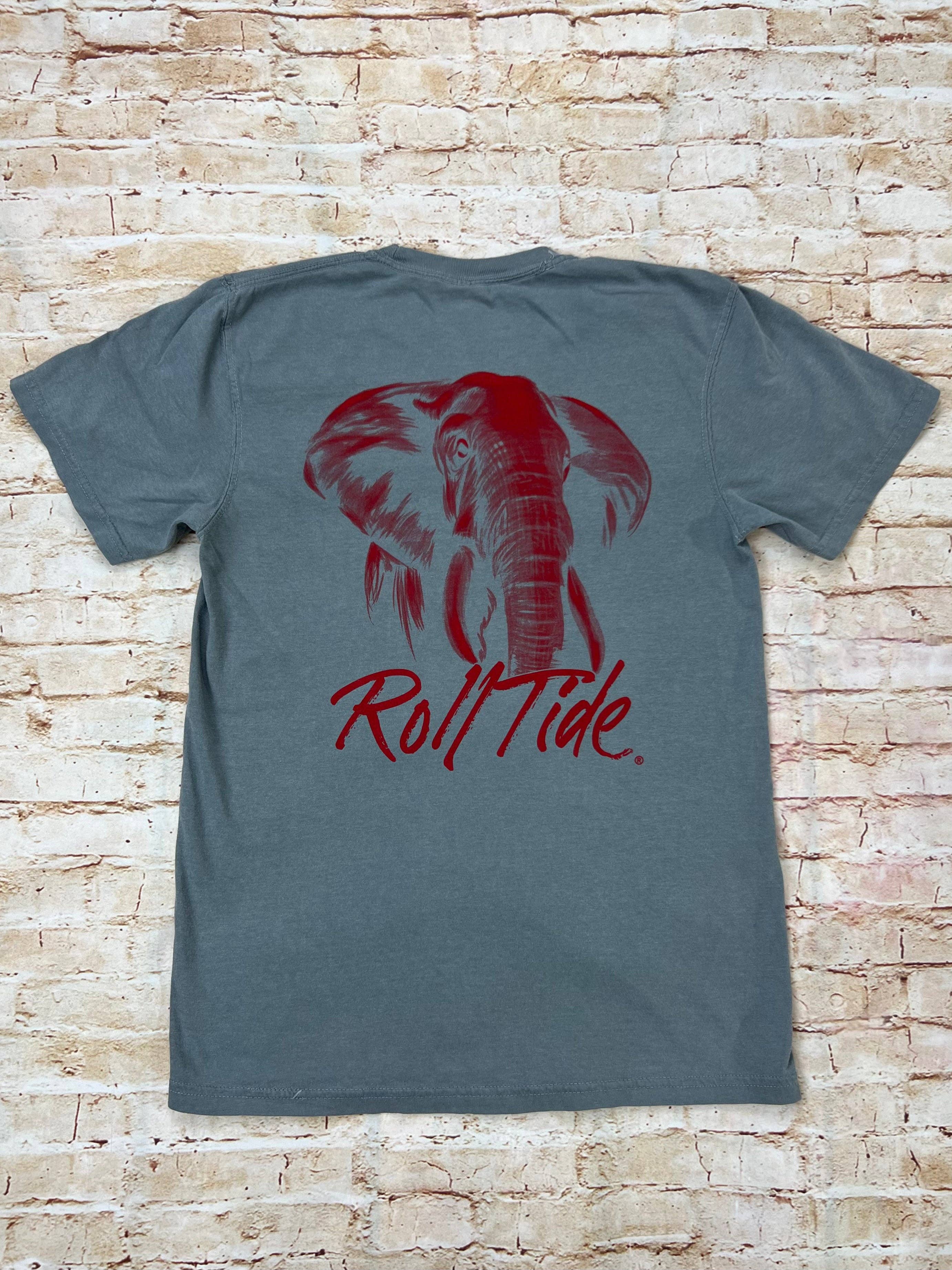 Speckle Bellies Clothing Company - Wholesale Screen Printed T-Shirt - Unisex - Alabama Shadow Elephant0