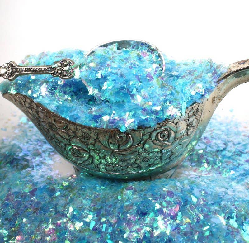 Meyer Imports – Engroshandel Håndværk forsyninger – Lyseblå - Iriserende Glas Glitter Isflager7