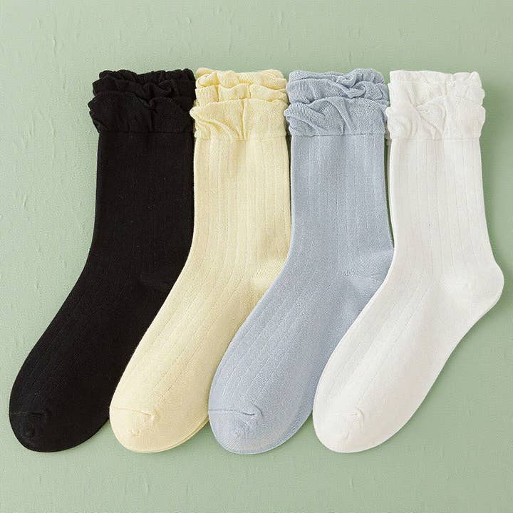 Women’s Fall Lace Crew Socks Lolita Style Plain_CWMS02803 for wholesale by ACCITY