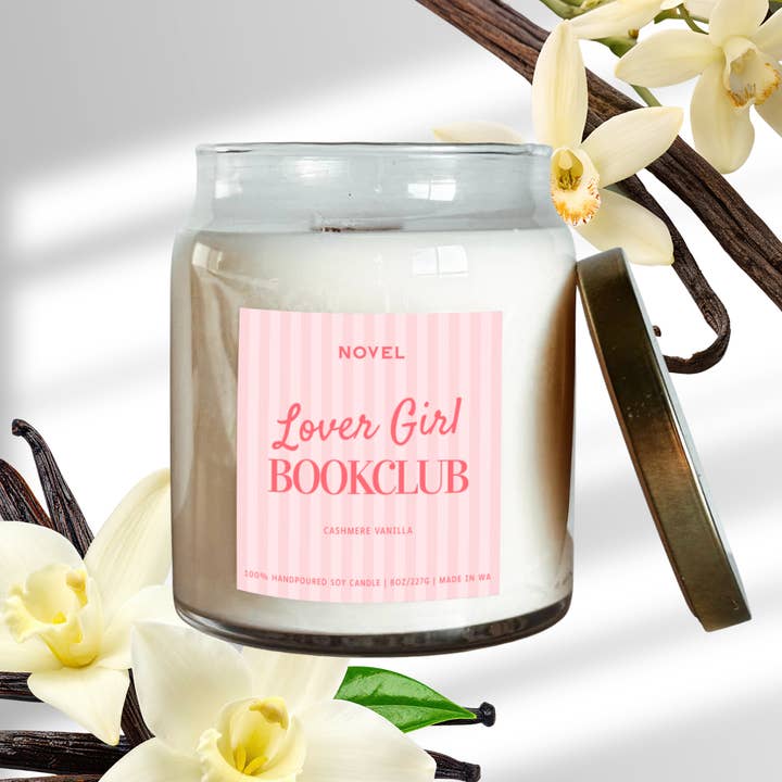 Lover Girl Bookclub for wholesale by Novel Candle Co