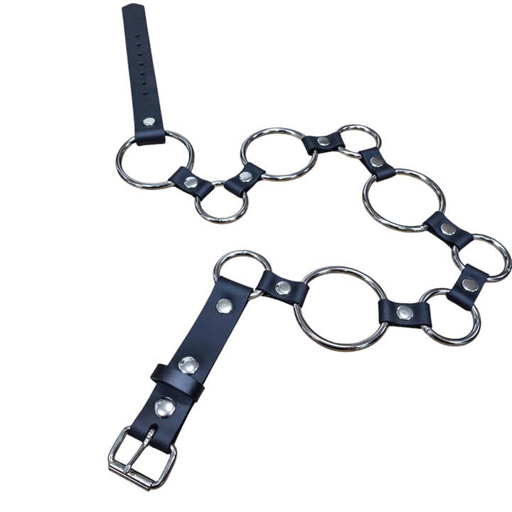 Funk Plus - Wholesale Belt - Unisex - BT113-125 1 1/4" & 2" RING LINK BELT GENUINE LEATHER