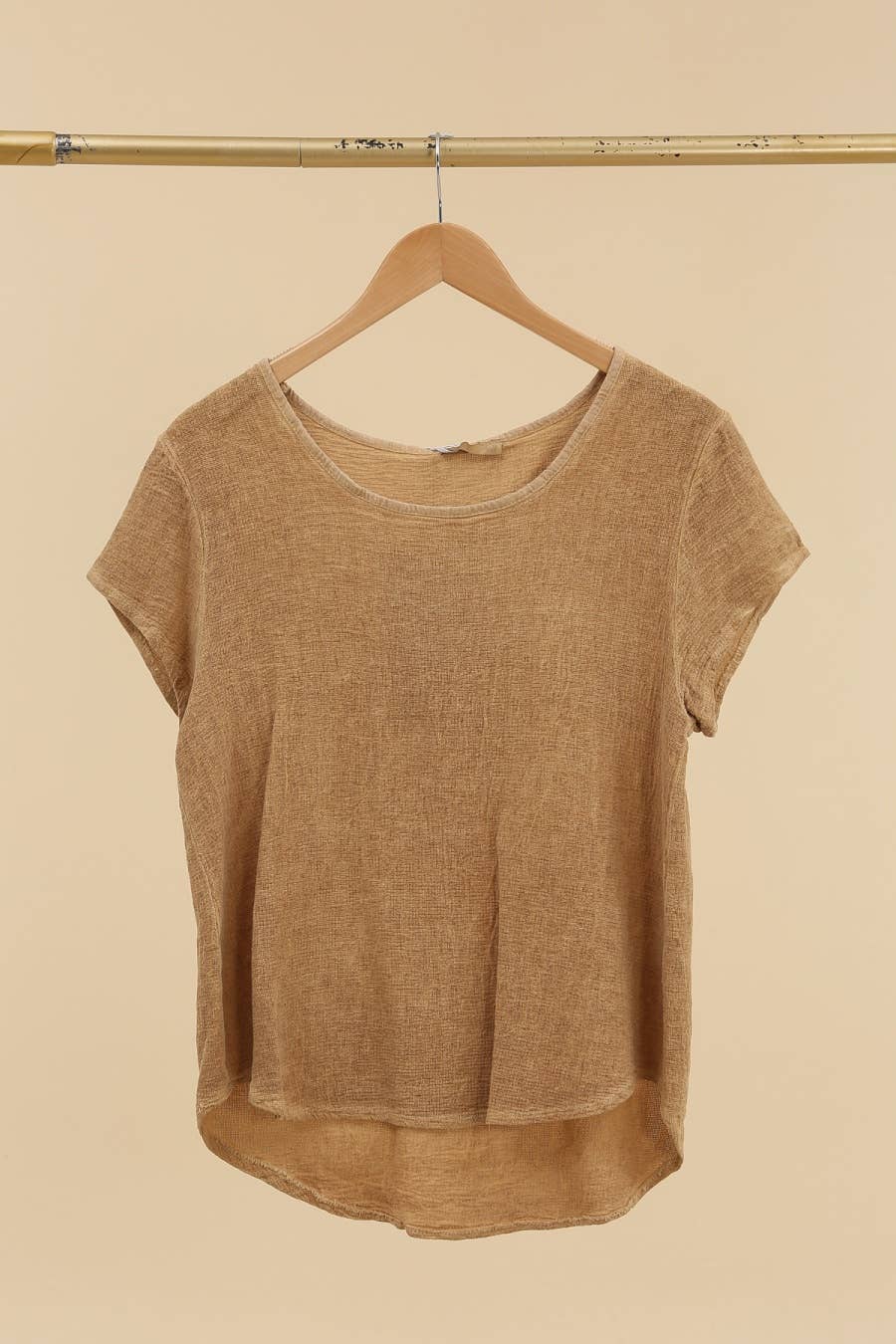 la maison des fibres naturelles – wholesale T-shirt – women's – cotton-linen blend t-shirt, round neck 3389 10% linen 90% cotton2