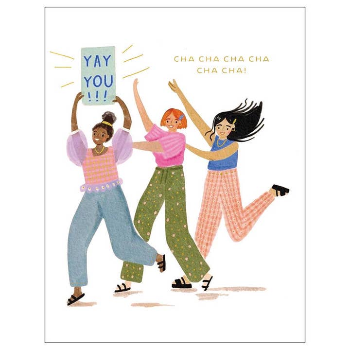 Trois filles heureuses - Carte de félicitations pour la vente par On The Bright Side