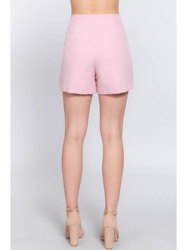 Active Basic | Active USA - Wholesale Shorts - Women's - Highwaist Pinktuck Detail Shorts11