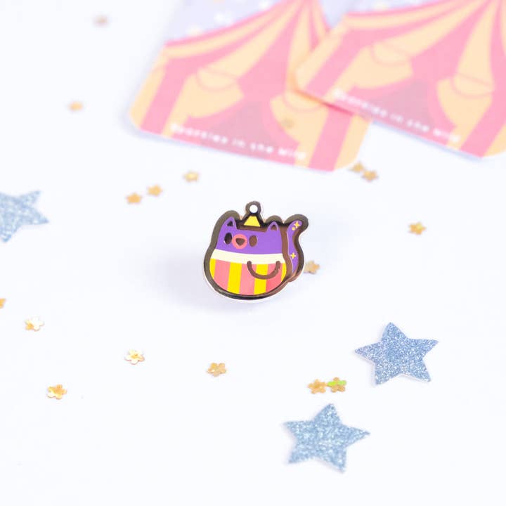 Mini Circo Gato Fofo Pin de Esmalte - Tinycats por atacado de Sparkles in the Wild