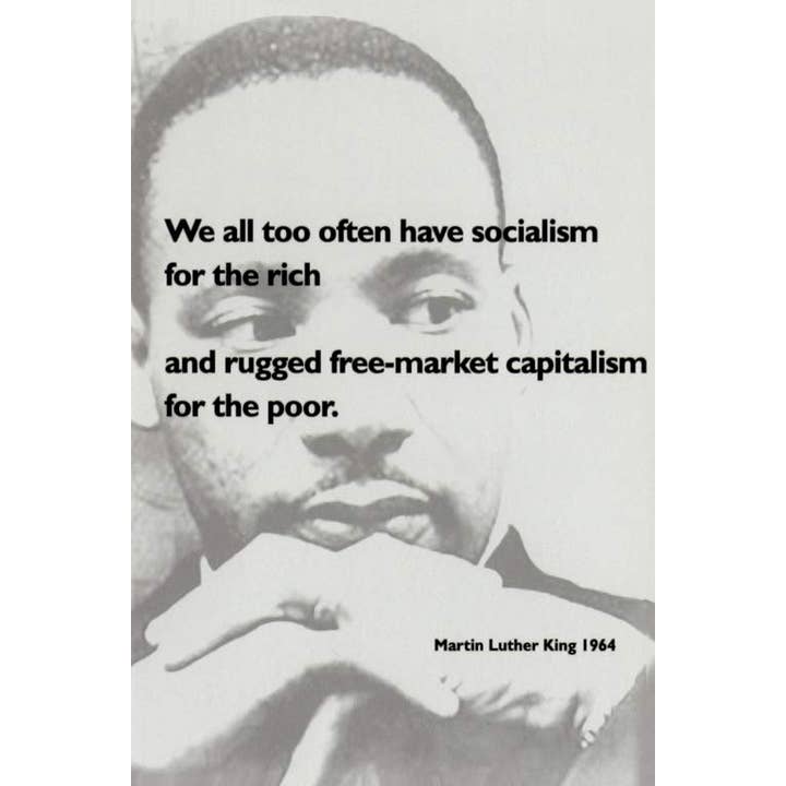VisionWorks LLC - Wholesale Postcard - Postcard. Martin Luther King Quote. Socialism / Capitalism