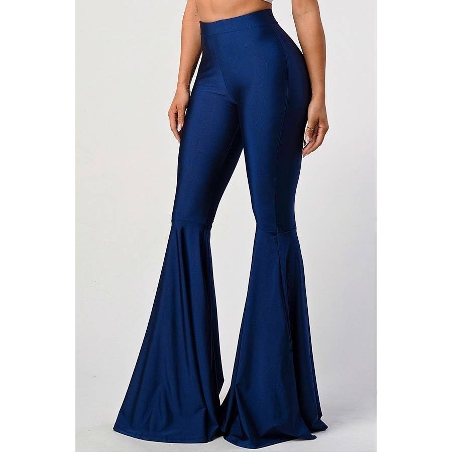 Lime All the Time - Wholesale Pants - Women's - Solid Bell Bottom Flare Pants1