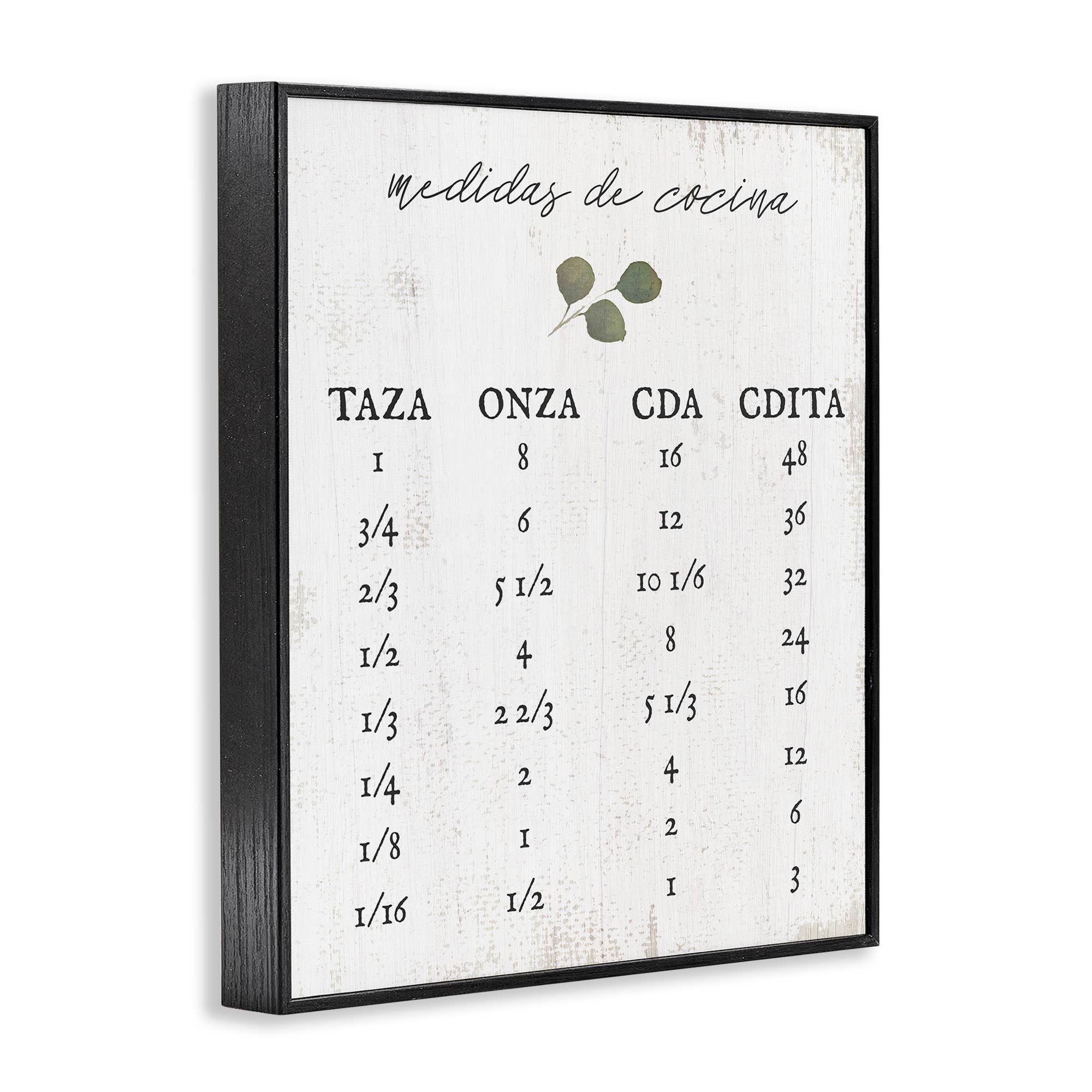 Stupell Industries - Wholesale Wall Decor - Kids & Baby - Tabla de Medidas de Cocina Framed Giclee Art14