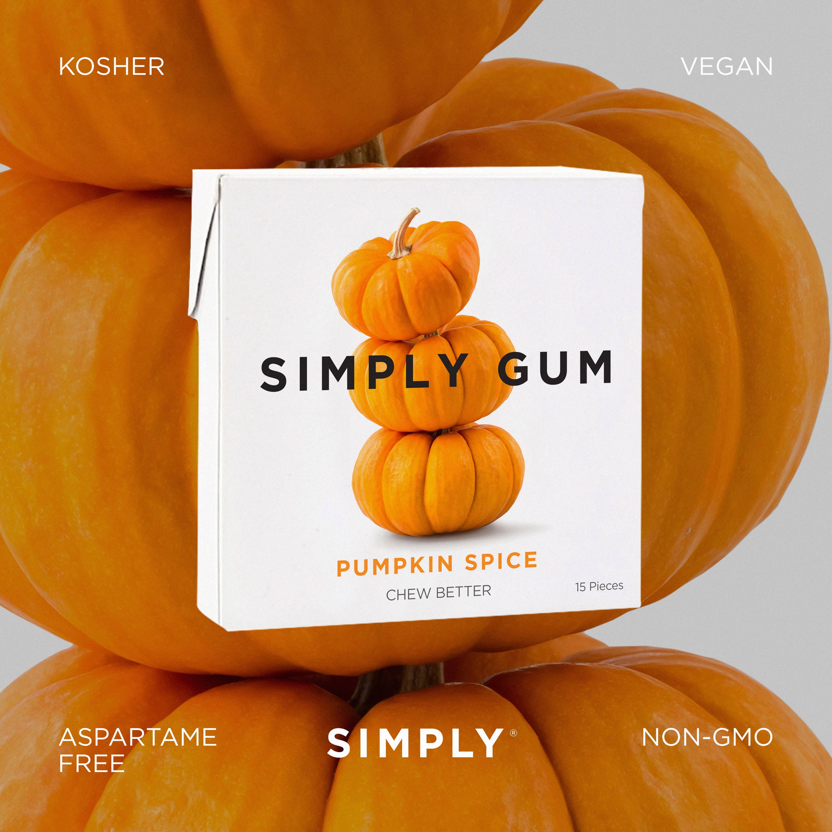 Simply Gum – wholesale Tuggummi – Pumpkin Spice Tuggummi - Naturligt + Plastfritt | 6-pack2