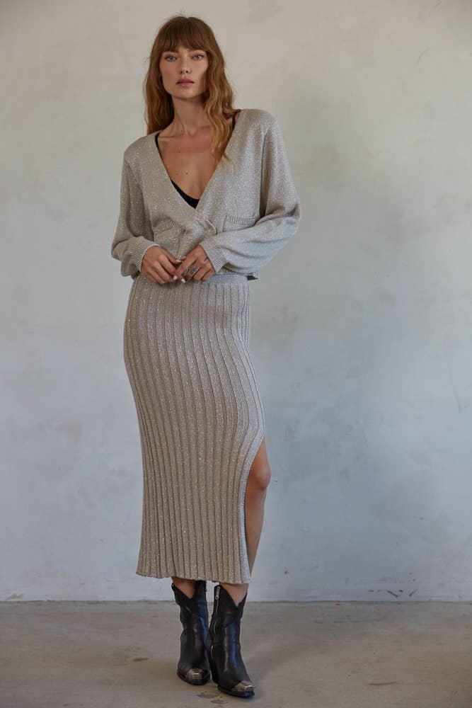 Ash Grey W1383 | THE NADINE SKIRT for wholesale on Faire1