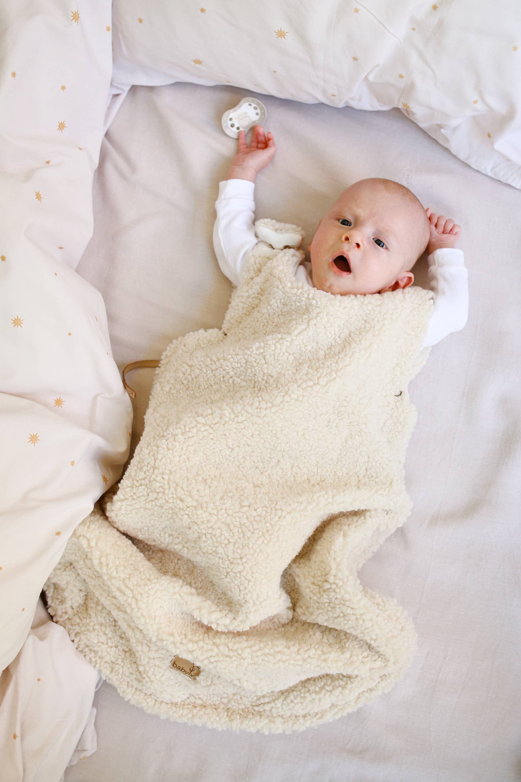 Babyly - Wholesale Sleepsack - Baby - Teddy sleeping  bag - CREAM or TAUPE - 1,5 TOG11