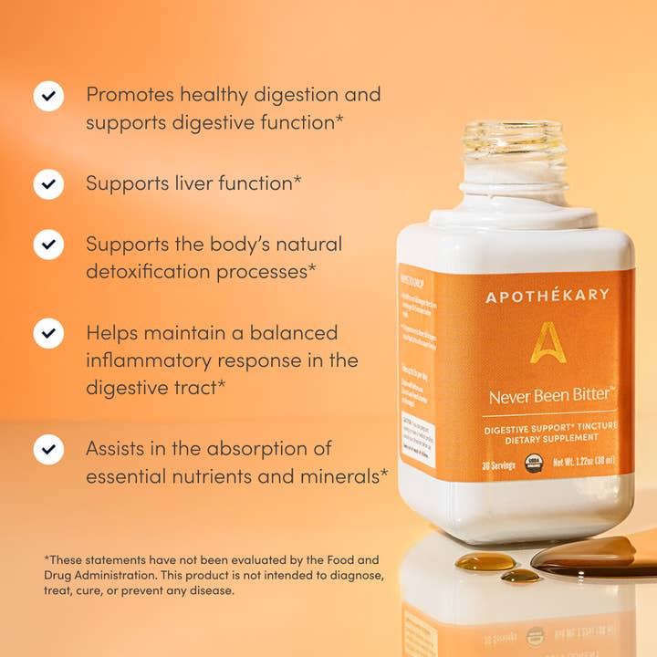 Apothékary - Wholesale Oral Supplement/Vitamin - Never Been Bitter™ - digestive relief drops2