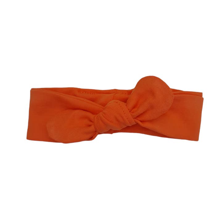 Petit Pan Orange Jersey Knot Headband for wholesale by Maman Poule et Papa Coq