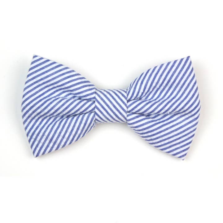 Blue Striped Nautical Pet Bow Tie - The Nantucket for wholesale by Dusidog