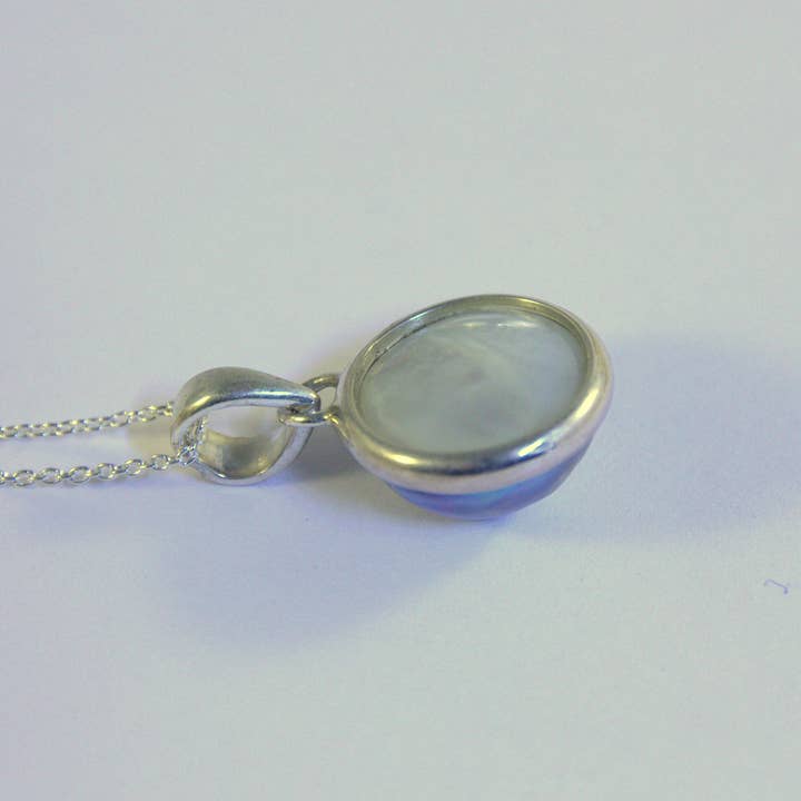 Ajmer by Jodi - Wholesale Individual Charm/Pendant - Mabe Pearl Pendant~ Smooth bezel, swing bail sterling silver12