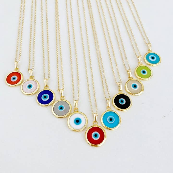 Evileyefavor - Wholesale Pendant/charm necklace - Murano Evil Eye Necklace, Evil Eye Jewelry, Glass Murano Bea5