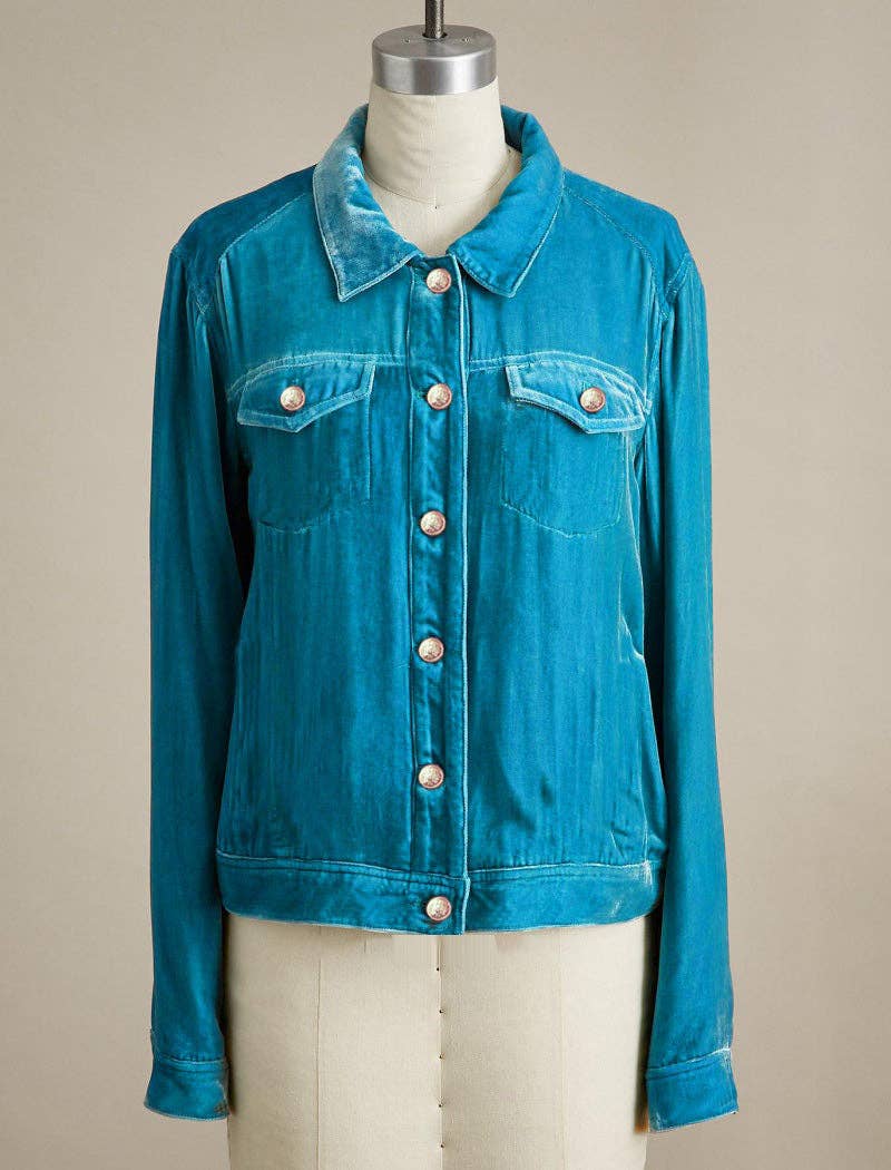 safistyle - Vente Veste – femme - Veste en velours à boutons avec poches poitrine5