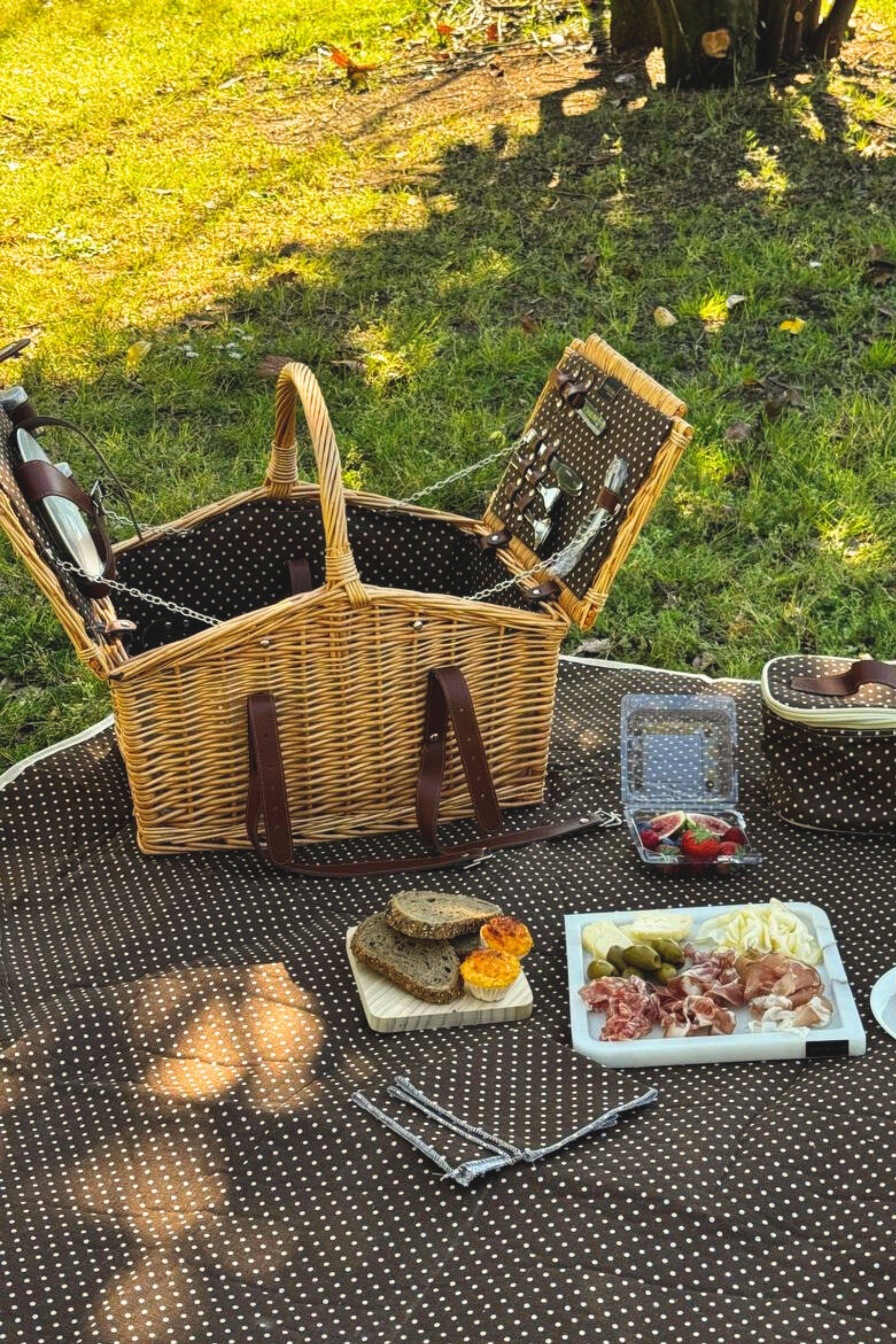 PIETRA DI CASA – Engroshandel Picnickurv – Picnic Kurv 22 til 2 personer i naturflettet beige3