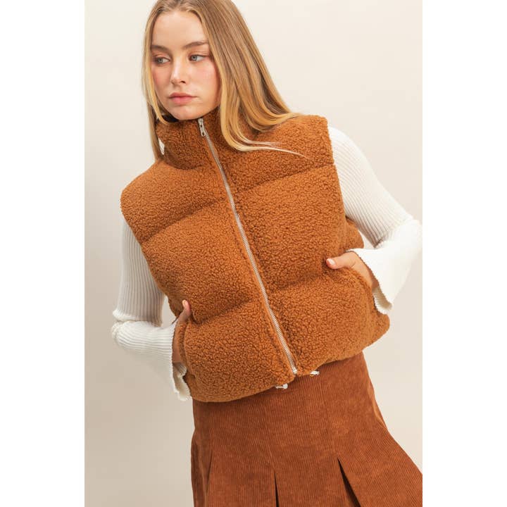 HYFVE - Wholesale Outerwear Vest - Women's - Teddy Fur Puffer Vest5