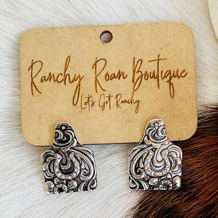 Cow Tag Casting Western Stud for wholesale by Ranchy Roan Boutique