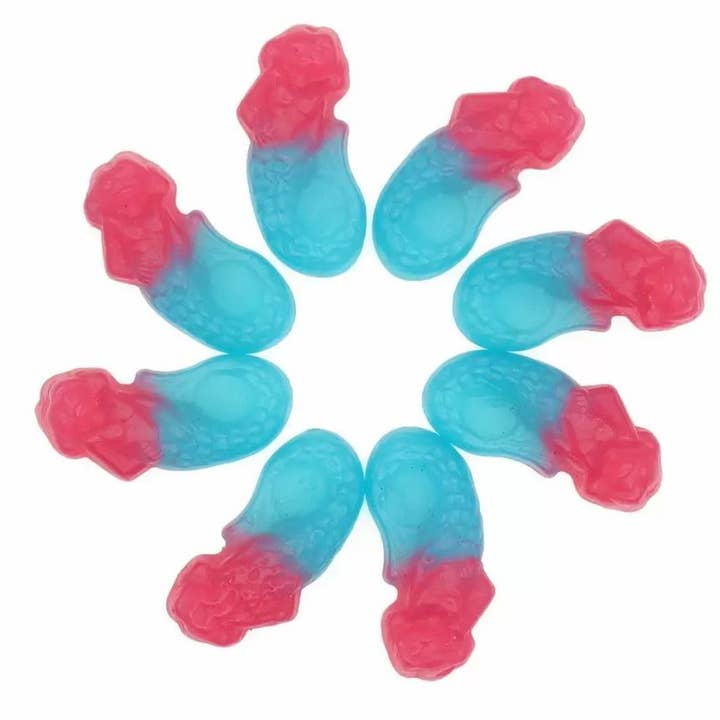 Gaffney's Sweets & Treats Wholesale - Venta al por mayor Gominolas - Gomitas veganas Kingsway con sabor a chicle en forma de sirena, 3 kg1